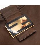 Sac en cuir Mama marron - 29 x 26 x 16 cm