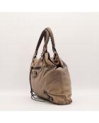 Sac en cuir City Velo taupe - 33 x 27 x 18 cm