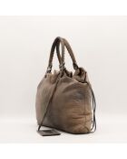 Sac en cuir City Velo taupe - 33 x 27 x 18 cm