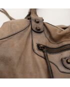 Sac en cuir City Velo taupe - 33 x 27 x 18 cm