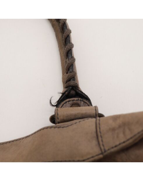 Sac en cuir City Velo taupe - 33 x 27 x 18 cm
