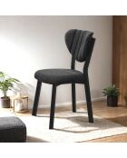 Antracietkleurige stoel Elma - L.47 cm x H. 85 cm x D. 45 cm