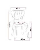 Antracietkleurige stoel Elma - L.47 cm x H. 85 cm x D. 45 cm