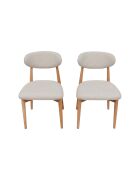 Set van 2 stoelen Boheems eikenbeige - l. 44 cm x H. 81 cm x D. 50 cm