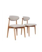 Set van 2 stoelen Boheems eikenbeige - l. 44 cm x H. 81 cm x D. 50 cm