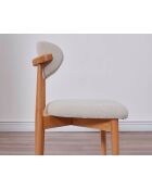 Set van 2 stoelen Boheems eikenbeige - l. 44 cm x H. 81 cm x D. 50 cm