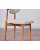 Set van 2 stoelen Boheems eikenbeige - l. 44 cm x H. 81 cm x D. 50 cm