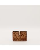 Petit Portefeuille en cuir léopard léopard - 12 x 9 x 2 cm