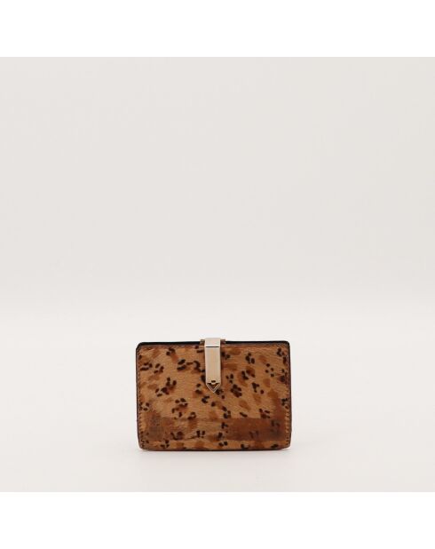 Petit Portefeuille en cuir léopard léopard - 12 x 9 x 2 cm