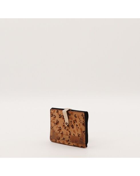 Petit Portefeuille en cuir léopard léopard - 12 x 9 x 2 cm