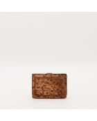 Petit Portefeuille en cuir léopard léopard - 12 x 9 x 2 cm