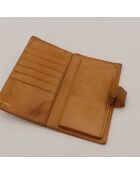 Portefeuille en cuir Timeless camel - 17 x 10 x 2 cm