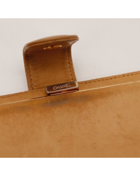 Portefeuille en cuir Timeless camel - 17 x 10 x 2 cm