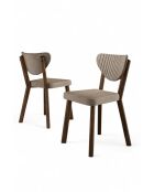 Set van 4 stoelen Arfe Cappuccino bruin - l.45 cm x H. 86 cm x D. 46 cm