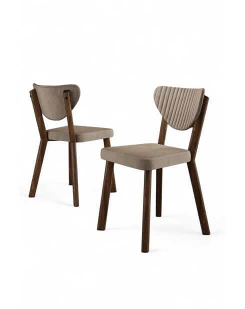 Set van 4 stoelen Arfe Cappuccino bruin - l.45 cm x H. 86 cm x D. 46 cm