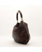 Sac en cuir Hobo Indy foncé marron foncé - 43 x 38 x 13 cm