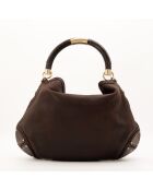 Sac en cuir Hobo Indy foncé marron foncé - 43 x 38 x 13 cm