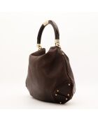Sac en cuir Hobo Indy foncé marron foncé - 43 x 38 x 13 cm