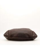 Sac en cuir Hobo Indy foncé marron foncé - 43 x 38 x 13 cm