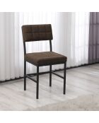 Bruine stoel Dubai - l. 40 cm x H. 82 cm x D. 40 cm