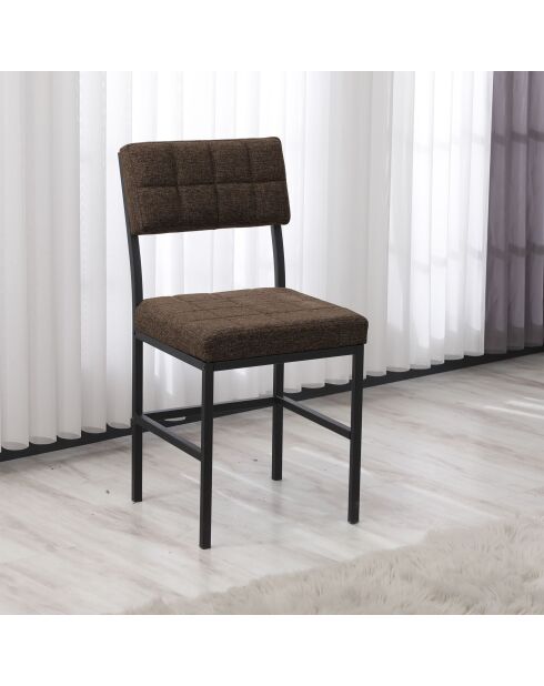Bruine stoel Dubai - l. 40 cm x H. 82 cm x D. 40 cm