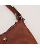 Sac en cuir Mombassa Mini marron - 22 x 11 x 3 cm
