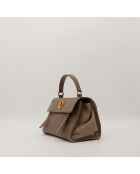 Sac en cuir Muse Two taupe - 28 x 18 x 15 cm