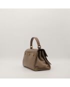 Sac en cuir Muse Two taupe - 28 x 18 x 15 cm