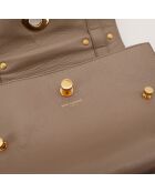 Sac en cuir Muse Two taupe - 28 x 18 x 15 cm