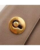 Sac en cuir Muse Two taupe - 28 x 18 x 15 cm