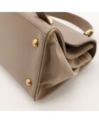 Sac en cuir Muse Two taupe - 28 x 18 x 15 cm