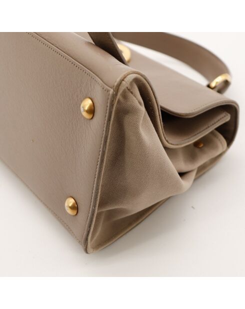 Sac en cuir Muse Two taupe - 28 x 18 x 15 cm
