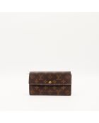 Portefeuille Sarah marron - 19 x 10 x 2 cm