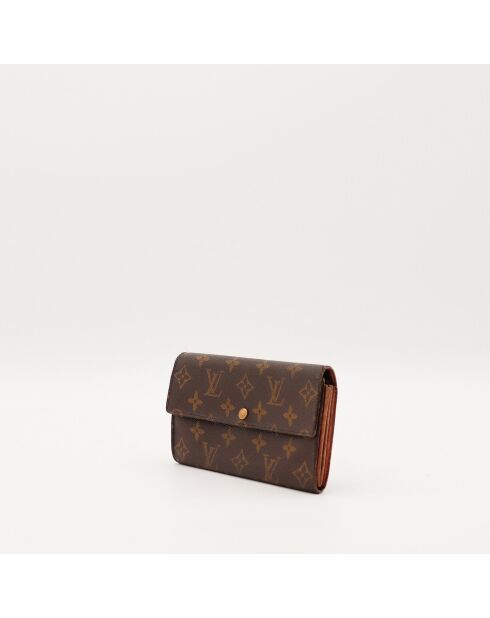 Portefeuille Sarah marron - 19 x 10 x 2 cm
