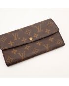 Portefeuille Sarah marron - 19 x 10 x 2 cm