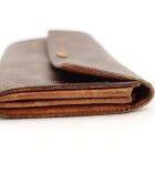 Portefeuille Sarah marron - 19 x 10 x 2 cm