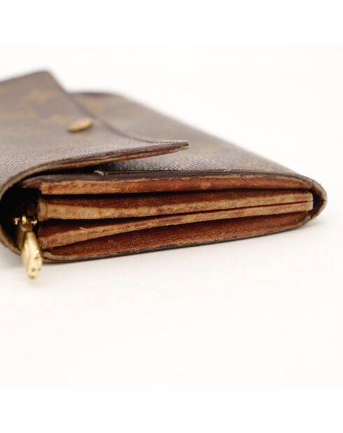 Portefeuille Sarah marron - 19 x 10 x 2 cm