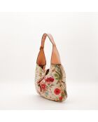 Sac en cuir Jackie Flora multicolore - 32 x 22 x 3 cm