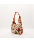 Sac en cuir Jackie Flora multicolore - 32 x 22 x 3 cm