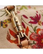 Sac en cuir Jackie Flora multicolore - 32 x 22 x 3 cm