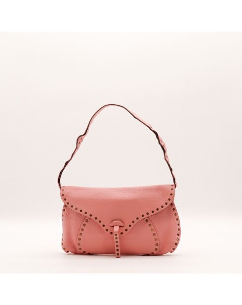 Sac en cuir Poulbot rose - 29 x 17 x 6 cm