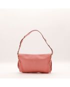 Sac en cuir Poulbot rose - 29 x 17 x 6 cm