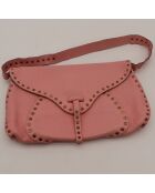 Sac en cuir Poulbot rose - 29 x 17 x 6 cm