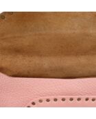 Sac en cuir Poulbot rose - 29 x 17 x 6 cm