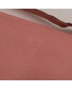 Sac en cuir Poulbot rose - 29 x 17 x 6 cm