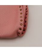 Sac en cuir Poulbot rose - 29 x 17 x 6 cm