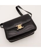 Sac en cuir Triomphe noir - 25 x 19 x 8 cm