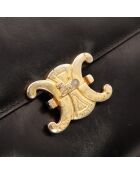 Sac en cuir Triomphe noir - 25 x 19 x 8 cm
