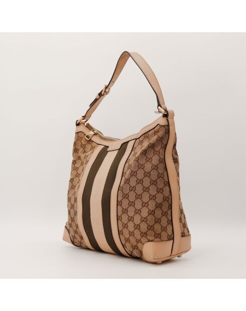 Sac Hobo Web Stripe beige - 30 x 29 x 13 cm