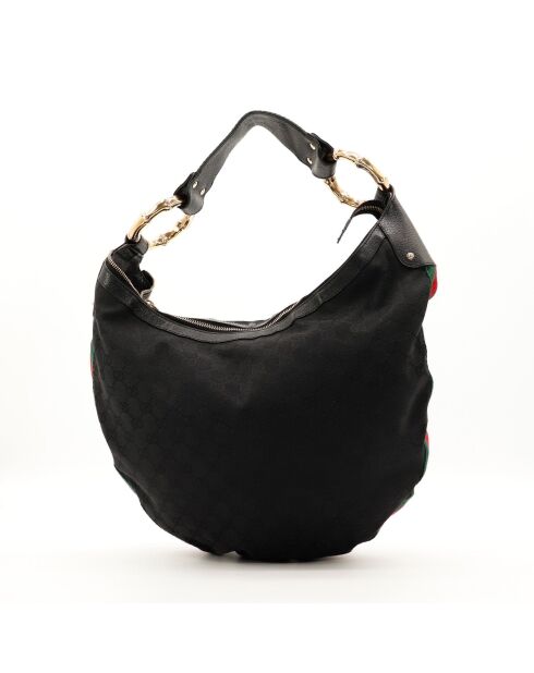 Sac Hobo Bambou marron - 37 x 30 x 6 cm
